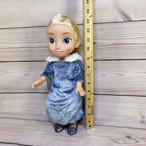 Disney Princess Frozen Elsa Toddler Doll 13” Glitter Dress Lights & Sounds Works - Picture 3 of 12